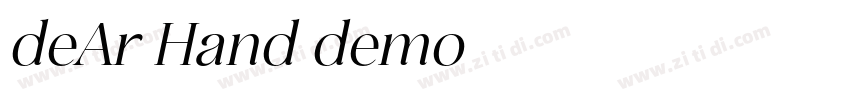 deAr Hand demo字体转换